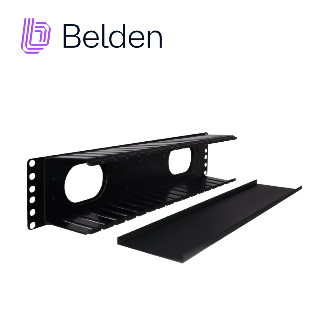 ORGANIZADOR HORIZONTAL BELDEN 9512-1902N / NEGRO / 2UR / CON TAPA