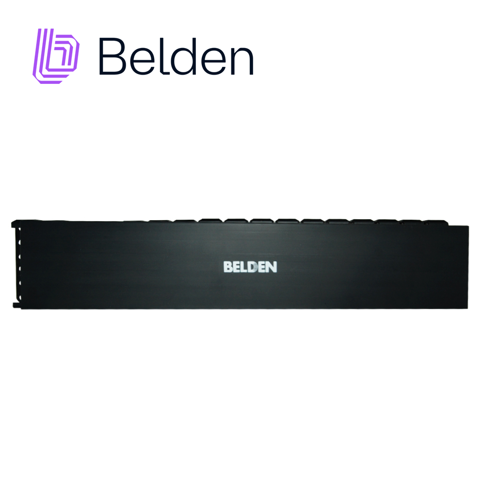 Organizador Horizontal Belden 9512-1902N / Negro / 2UR / Con Tapa