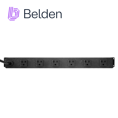Barra Multicontacto Pdu Belden 9BF1-061002 / 6 Contactos Frontales / 5 - 15 Plug / 15A/120V