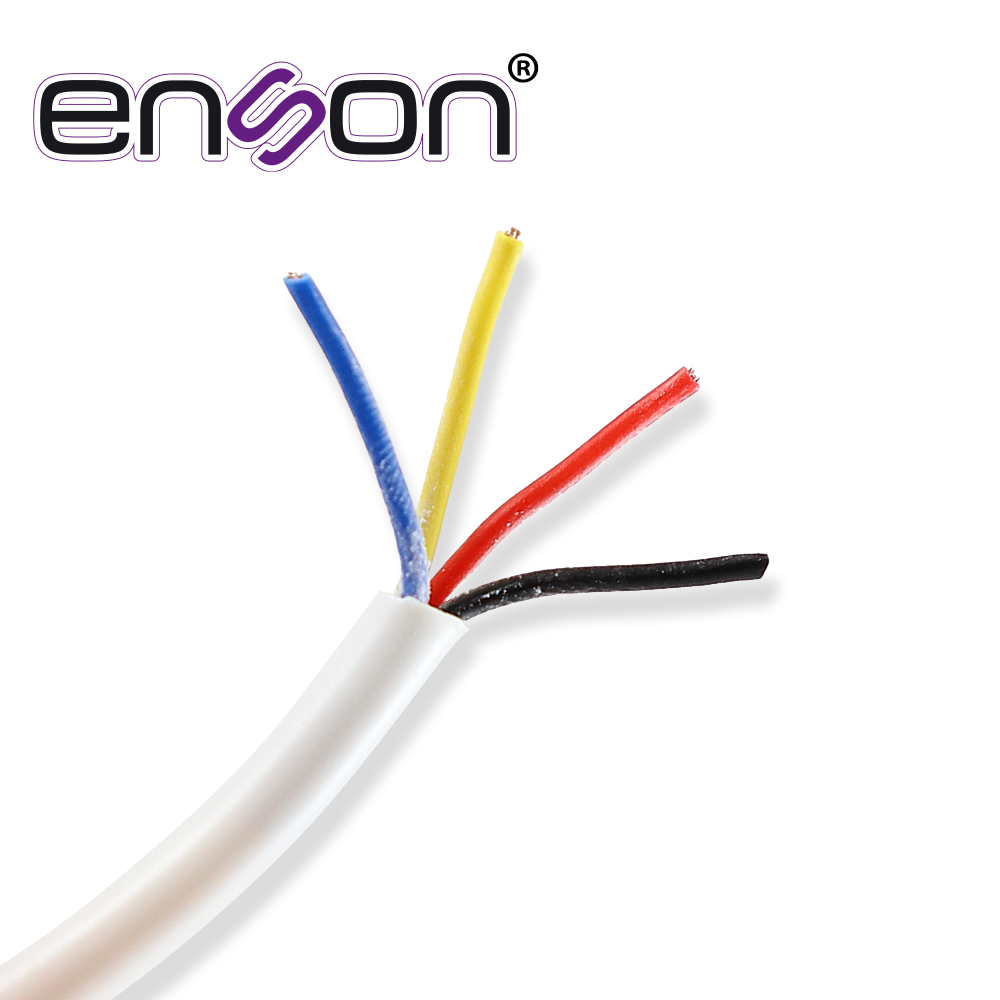 CABLE DE ALARMA ENSON 32202W305 SERIE ECO MULTIFILAR  4C/22 AWG BOBINA DE 305 METROS FORRO PVC COLOR BLANCO PARA USO INTERIOR DISEÑADO PARA CONEXIONES DE SISTEMAS DE ALARMA