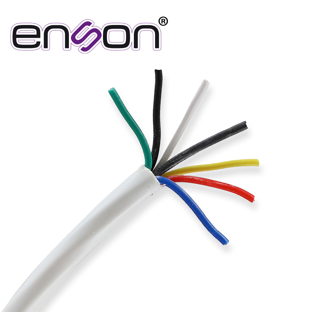 Cable De Alarma Enson 32203W305 Serie Eco Multifilar 6C/22 Awg Bobina De 305 Metros Forro Pvc Color Blanco Para Uso Interior Diseñado Para Conexiones De Sistemas De Alarma