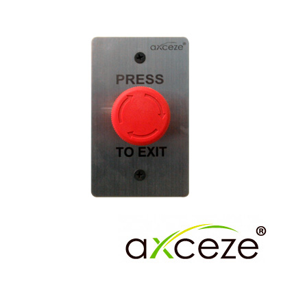 BOTON DE PARO O EMERGENCIA AXCEZE  AX-L60 COLOR ROJO BOTON PUSH CON ENCLAVE FORMA HONGO    PARA USO RUDO     CUENTA CON LOS ESTADOS N.O. Y   N.C.  MEDIDAS 115 X 70 X 40 MM