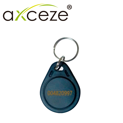 LLAVERO DE PROXIMIDAD AX-TAG100 MARCA AXCEZE FRECUENCIA DE 125KHZ ENCAPSULADO NEGRO CON CODIGO ESCRITO AL FRENTE  LECTURA EFECTIVA A UNA DISTANCIA DE 2.5 A 10 CM. 