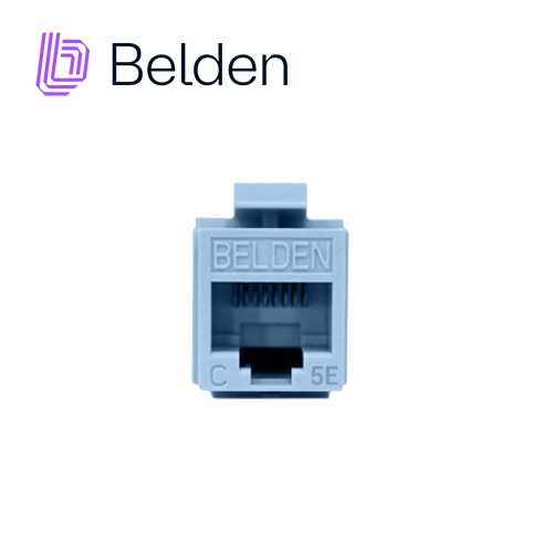 Conector Modular Jack RJ45 Cat5e Belden Ax101315 Estilo Keyconnect Azul Claro Compatible Con Faceplate Ax102660,ax102655,ax102249 Patch Panel Modular Ax103114,ax103115,ax104599 Esquema De Cableado T568a/b Herramienta Compatible Ax100749 Uso Interior Calibre Del Conductor 22-24 Awg