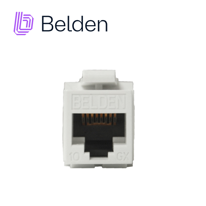 CONECTOR MODULAR JACK CAT6A RJ45 BELDEN AX102282 / KEYCONNECT / INTERIOR / BLANCO / PIEZA