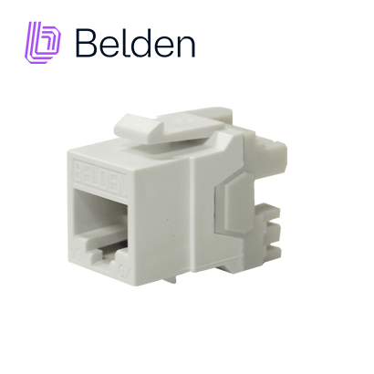 Conector Modular Jack Cat6a RJ45 Belden Ax102282 / Keyconnect / Interior / Blanco / Pieza