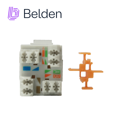 Conector Modular Jack Cat6a RJ45 Belden Ax102282 / Keyconnect / Interior / Blanco / Pieza