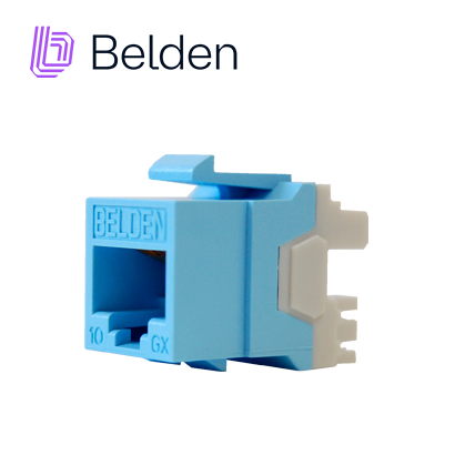 Conector Modular Jack Cat6a RJ45 Belden Ax102288 / Keyconnect / Interior / Azul Claro / Pieza