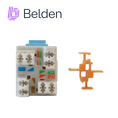 Conector Modular Jack Cat6a RJ45 Belden Ax102288 / Keyconnect / Interior / Azul Claro / Pieza