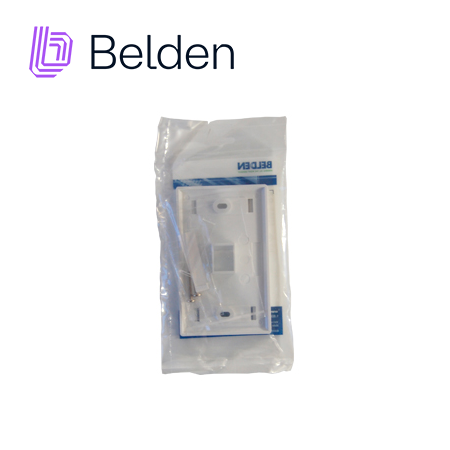 PLACA DE PARED (FACEPLATE) BELDEN AX102660 / INTERIOR / BLANCO /1 PUERTO / PIEZA
