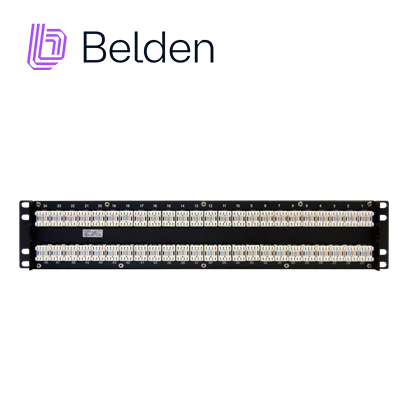 PATCH PANEL KEYCONNECT CAT6+ BELDEN AX103255 / NEGRO / 48 PUERTOS / 2UR / PRECARGADO / PIEZA