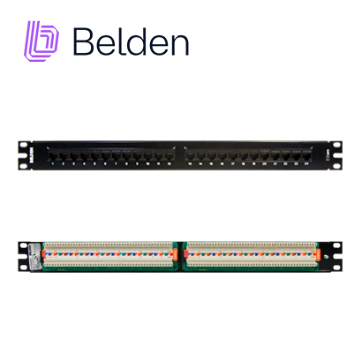 PATCH PANEL BELDEN AX103258 CAT5E 24PTOS 1U PRECARGADO