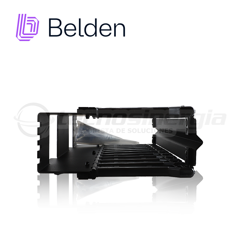 Organizador Horizontal Con Dedos Moldeados Y Cubierta Abatible Belden Bhh192ur / Interior / Negro / 2UR / Pieza