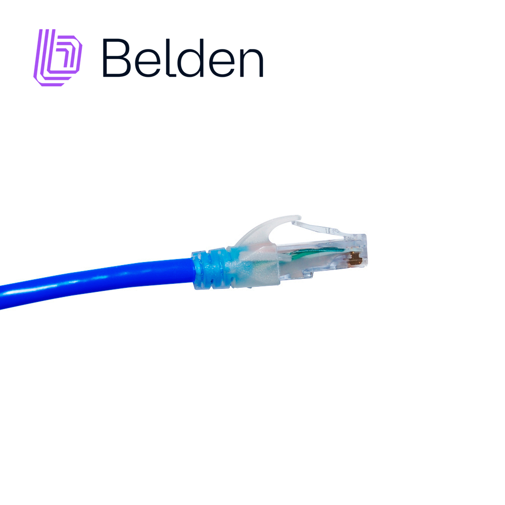 PATCH CORD UTP CAT6+ BELDEN C601106004 / INTERIOR / AZUL / 4 PARES / 24 AWG / FORRO PVC / CMR / 4 PIES 1.2 METROS