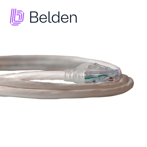 PATCH CORD UTP CAT6+ BELDEN C601109007 / INTERIOR / BLANCO / 4 PARES / 24 AWG / FORRO PVC / CMR / 7 PIES 2.1 METROS