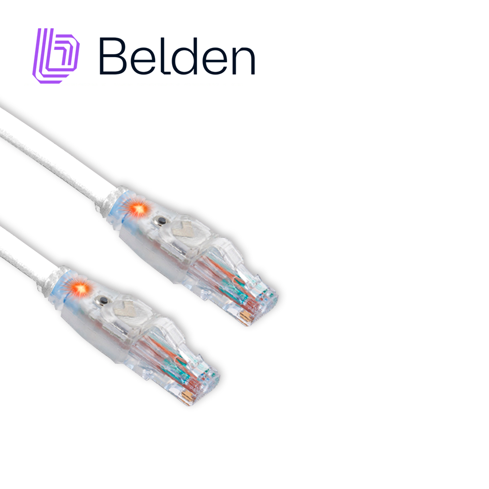 PATCH CORD TRACEABLE UTP CAT6+ BELDEN C6T1109010 / INTERIOR / BLANCO / 4 PARES / 24 AWG / FORRO PVC / CMR / 10 PIES 3 METROS