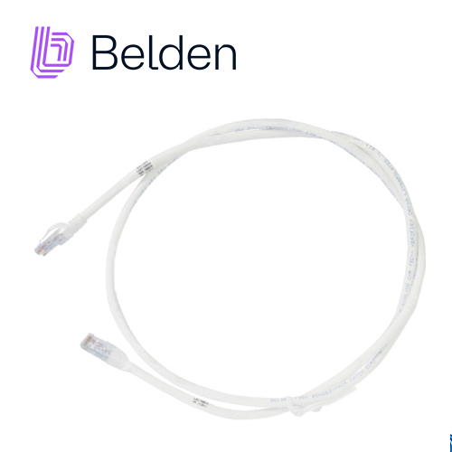 PATCH CORD UTP CAT6A BELDEN CA21109004 / INTERIOR / BLANCO / 4 PARES / 24 AWG / FORRO PVC / CMR / 4 PIES 1.2 METROS