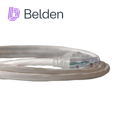 PATCH CORD UTP CAT6A BELDEN CA21109007 / INTERIOR / BLANCO / 4 PARES / 24 AWG / FORRO PVC / CMR / 7 PIES 2.1 METROS