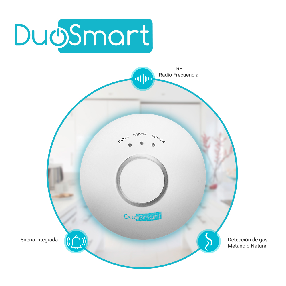 Detector De Gas Rf Serie C Duosmart Cgd1 **compatible Con Paneles B20 C10 C20 Y C30*