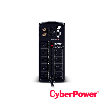 NO BREAK UPS TORRE CYBERPOWER CP1000AVRLCD 1000VA/600W / PANEL LCD / 5 CONTACTOS CON RESPALDO Y SUPRESION DE PICOS / 4 CONTACTOS CON SUPRESION DE PICOS.