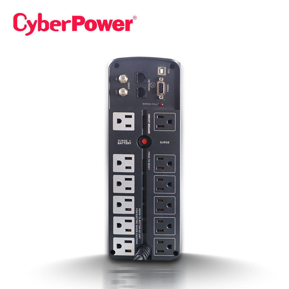 No Break UPS Torre Cyberpower Cp1500avrlcd 1500VA/900W / LCD / 6 Contactos Con Respaldo Y Supresion De Picos / 6 Contactos Con Supresion De Picos.