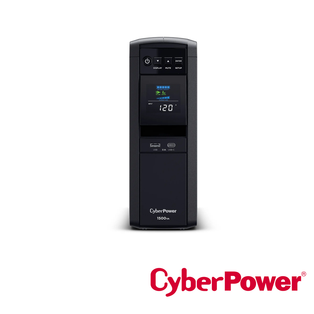 NO BREAK UPS TIPO TORRE CP1500PFCLCD CYBERPOWER 1500VA/1000W/PANEL LCD/FUENTE PFC ACTIVO/ 6 CONTACTOS CON RESPALDO-SUPRESION DE PICOS / 6 CONTACTOS CON SUPRESION DE PICOS/LINEA INTERACTIVA/ENERGY STAR/ PUERTO USB ADMINISTRACION LOCAL/RJ45/RJ11/SERIAL/SNMP ADMINISTRACION REMOTA (OPCIONAL) 