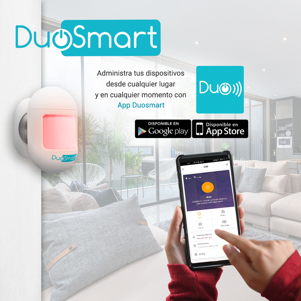 Sensor Movimiento Pir Rf Serie C Duosmart Cpir1 **compatible Con Paneles B20 C10 C20 Y C30**