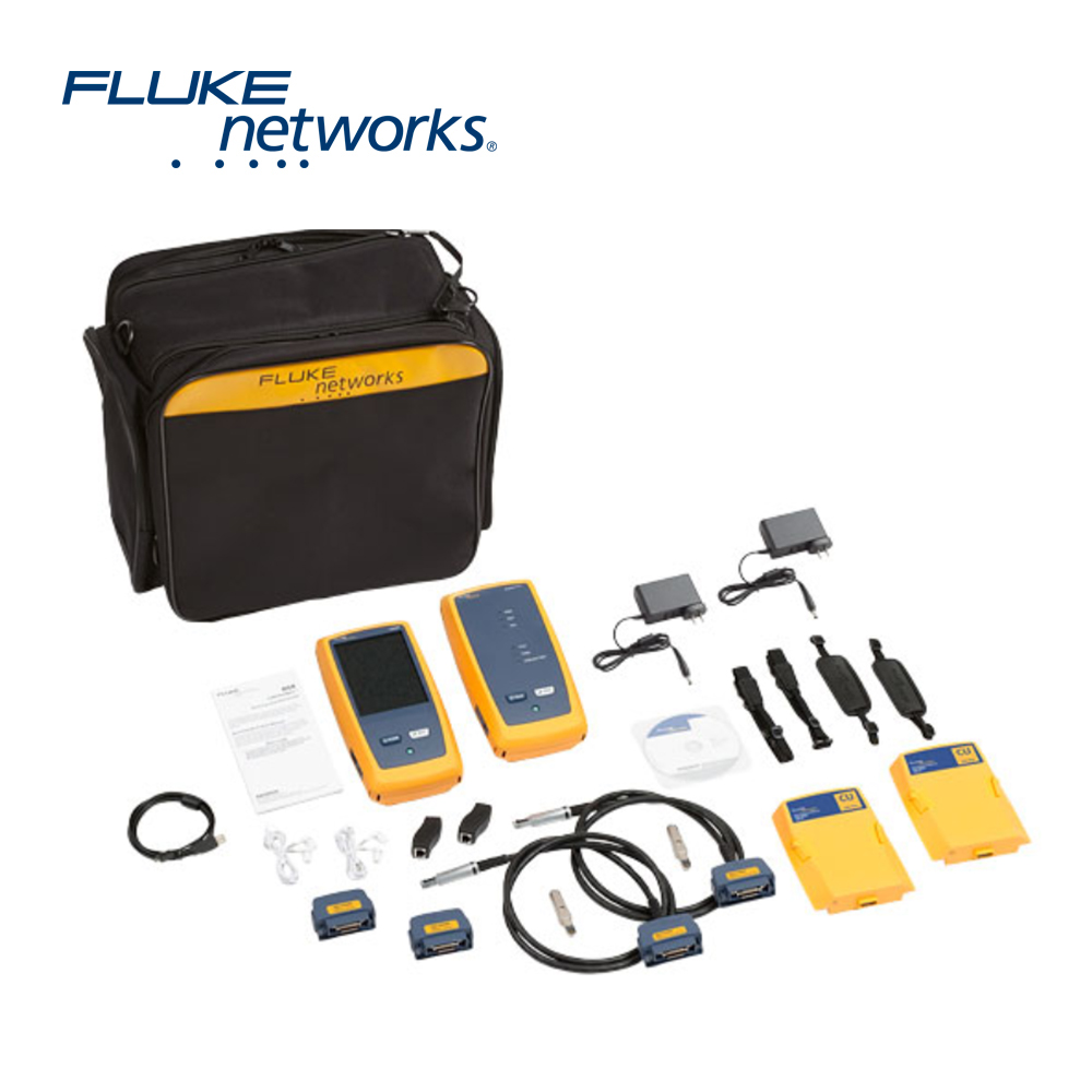 CERTIFICADOR DE CABLES DE COBRE SERIE DSX CABLEANALYZER DSX2-8000 INT FLUKE NETWORKS HABILITADO CON WIFI MODULOS PARA PRUEBA DE ENLACE PERMANENTE Y CANAL PARA CATEGORIAS DE CABLE CATEGORIA 5E, 6, 6A, 7, 8. PRECISION DE NIVEL VI/2G (2 GHZ) PANTALLA LCD TOUCH VERSION INTERNACIONAL
