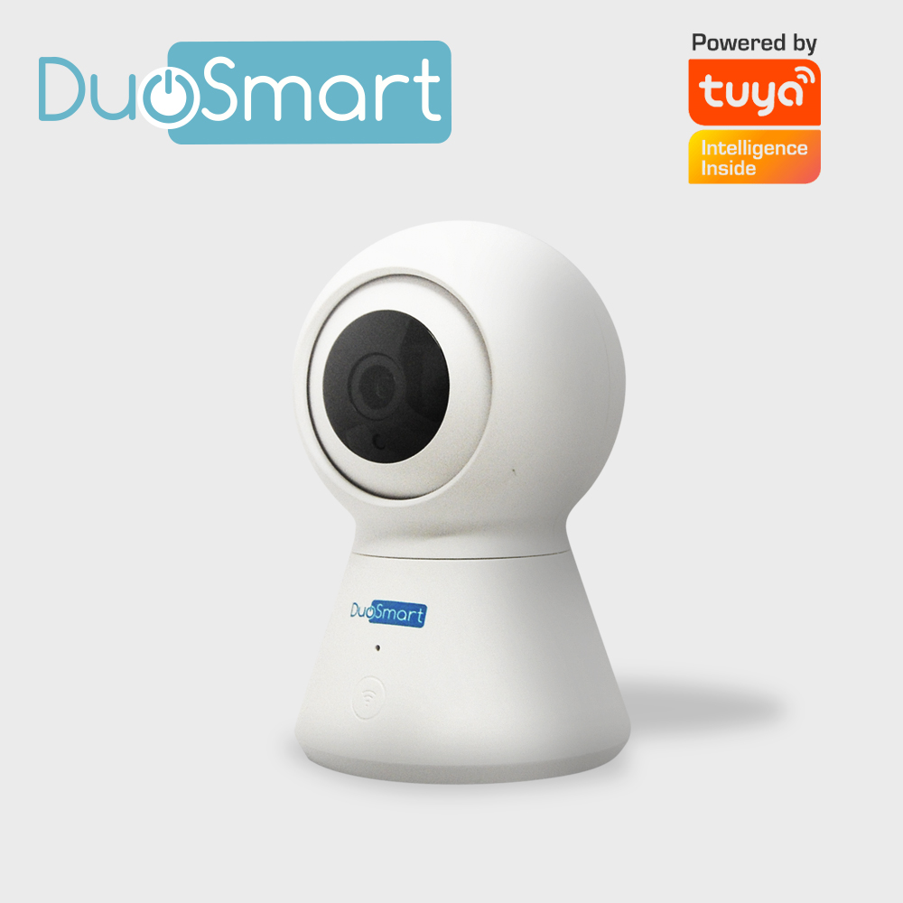 CAMARA INTELIGENTE CON MOVIMIENTO PT WIFI 2.4 GHZ DUOSMART E20 PARA INTERIOR FULL HD 1080P COMPATIBLE CON APP DUOSMART SOPORTA MICROSD DE HASTA 128 GB (NO INCLUIDA) CON AUDIO BIDIRECCIONAL