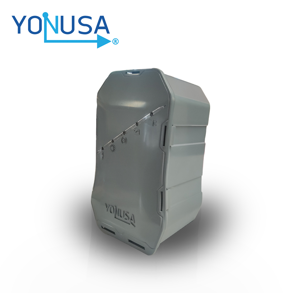 Energizador Para Cerca Electrificada Hs Yonusa. Cubre 500 Metros Lineales O 100 Metros En 5 Lineas. Incluye Control Remoto (encendido / Apagado). Compatible Con Modulo Wifi Yonusa.