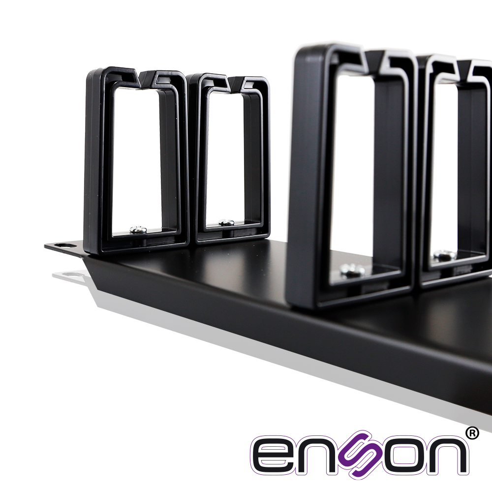 Organizador Horizontal Frontal Para Rack Enson Ens-cmr24 2UR Con Peines De Policarbonato Para Mayor Proteccion Y Mejor Acceso Cumple Con Norma Eia
