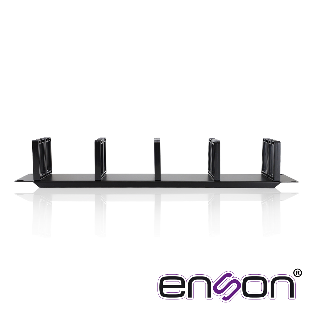 Organizador Horizontal Frontal Para Rack Enson Ens-cmr24 2UR Con Peines De Policarbonato Para Mayor Proteccion Y Mejor Acceso Cumple Con Norma Eia