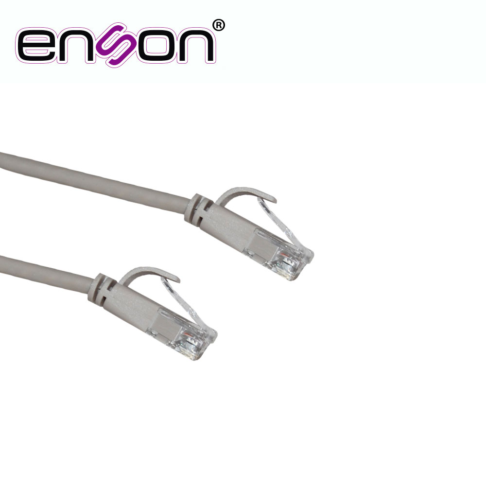 CABLE PREARMADO ENSON ENS-IP18CAT6 DE 18MTS CAT6 CON CONECTORES RJ45 TIPO MACHO A CADA EXTREMO COLOR GRIS PARA SISTEMAS BASICOS DE VIDEO IP Y REDES