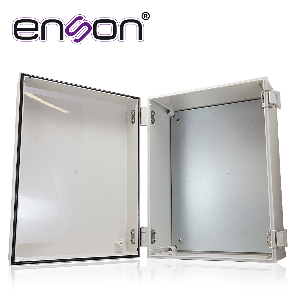GABINETE TIPO NEMA ENSON ENS-PCE3040 DE POLYESTER 400X300X180MM IP66 / NEMA4 IDEAL PARA INSTALACION Y RESGUARDO DE EQUIPOS ELECTRONICOS EN INTEMPERIE