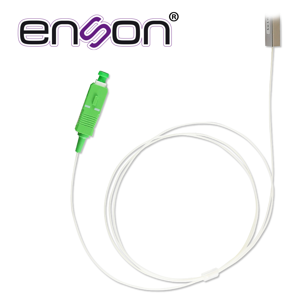 Splitter Plc (divisor Optico) Enson Ens-plc1x16 Con Conectores Sc APC 1X16 Fibra Optica Monomodo