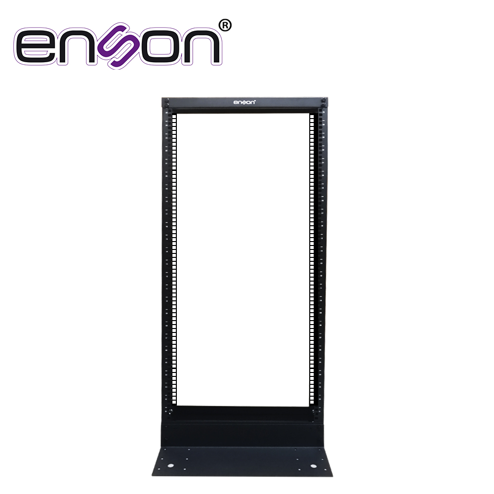 Rack Vertical Enson Ens-rack248 De 25UR Dos Postes Empotrable Ideal Para Montaje De Equipos De Red Y Cableado Estructurado, Compatible Con Todos Los Accesorios De Racks Y Gabinetes Enson