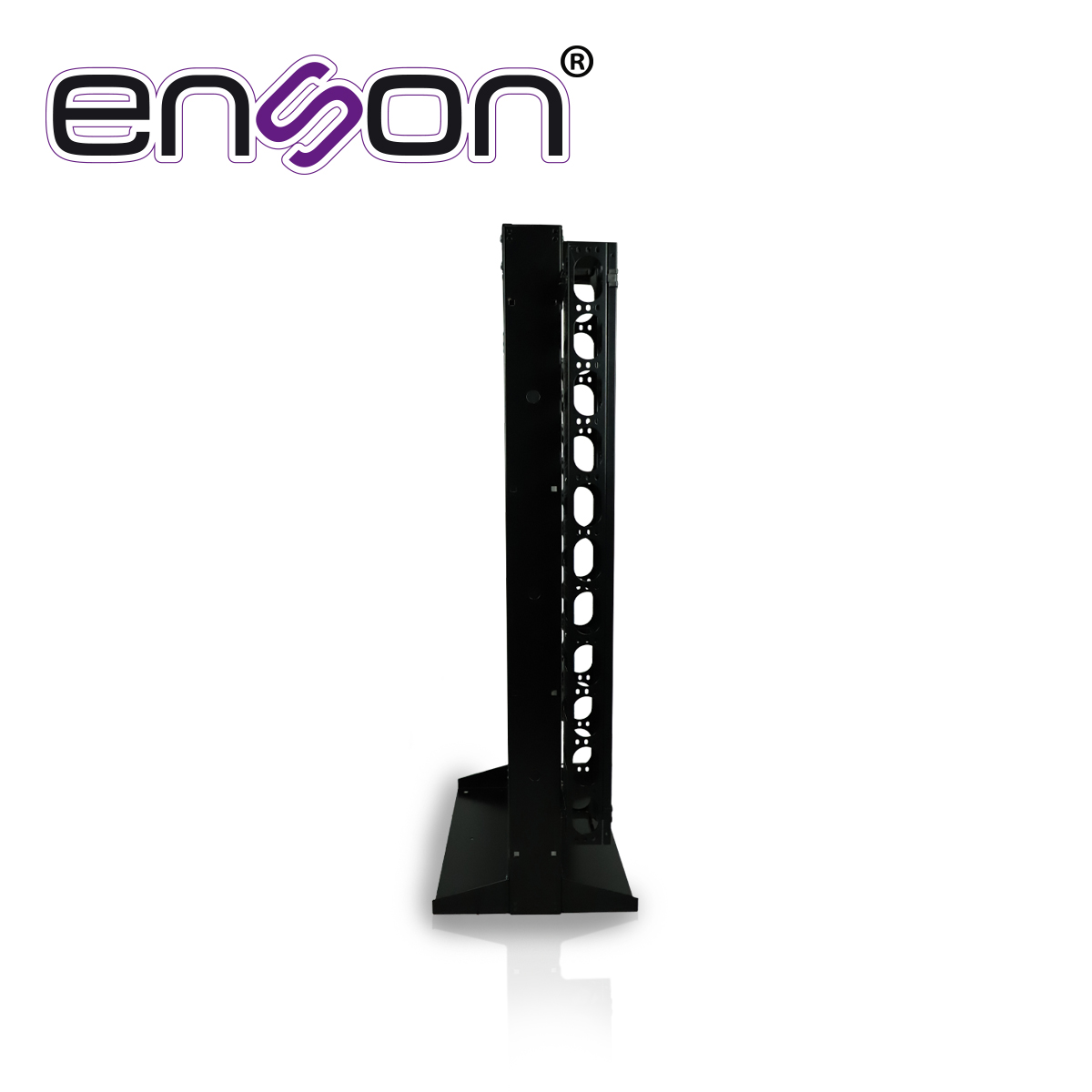 Rack Vertical Enson Ens-rack25uo De 25UR Dos Postes Organizador Vertical Incuido Empotrable Ideal Para Montaje De Equipos De Red Y Cableado Estructurado, Compatible Con Todos Los Accesorios De Racks Y Gabinetes Enson 