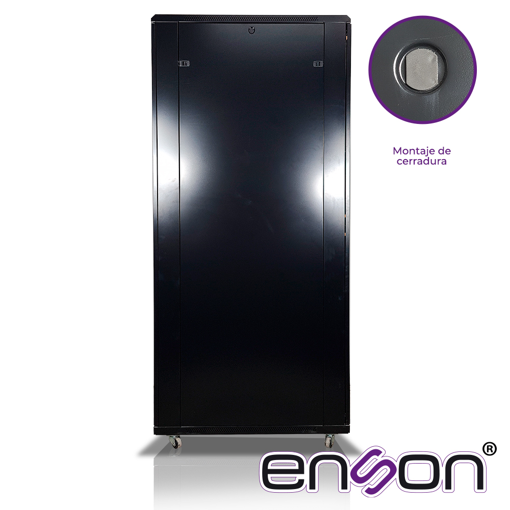 Gabinete De Piso Enson Ens-rkgb45u4 45UR 600X1000X2105MM Puerta Cristal Con Cerradura De Seguridad Abatible Paneles Laterales Remobibles Puerta Trasera Para Trabajo Y Postes Ajustables