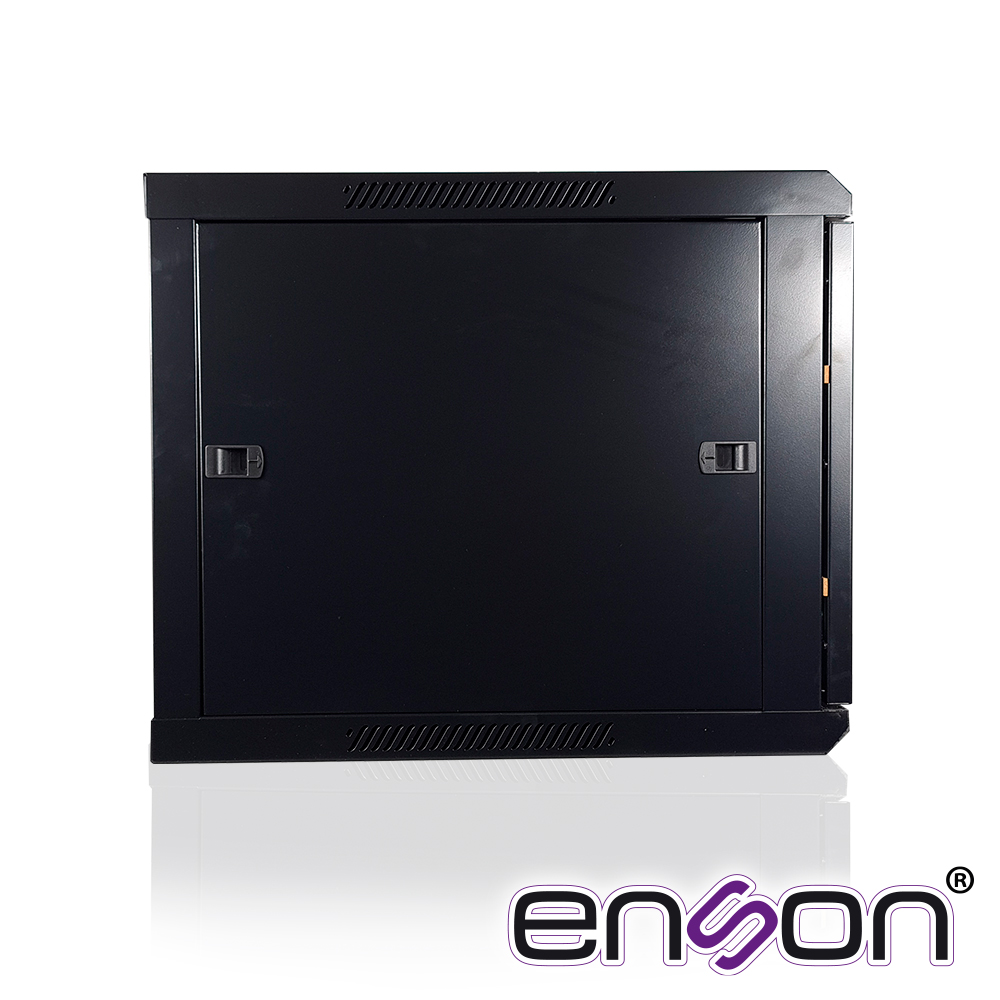 Gabinete De Pared Enson Ens-rkgb9u2 9UR Puerta Frontal De Cristal Templado Con Cerradura De Seguridad Ranuras De Ventilacion En La Parte Superior Para 2 Ventiladores De 11 Cm 600X600X501MM