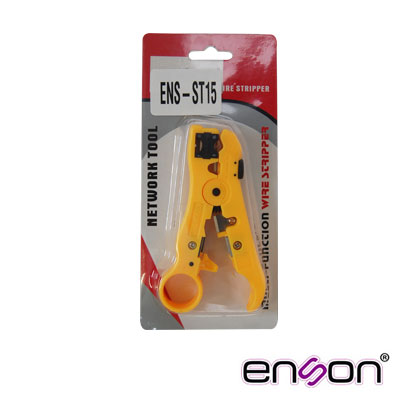 Peladora De Cables Enson Ens-st15 Con Navaja De Corte, Pelado Y Desfundado Para Cables Coaxial, Utp, Alarma