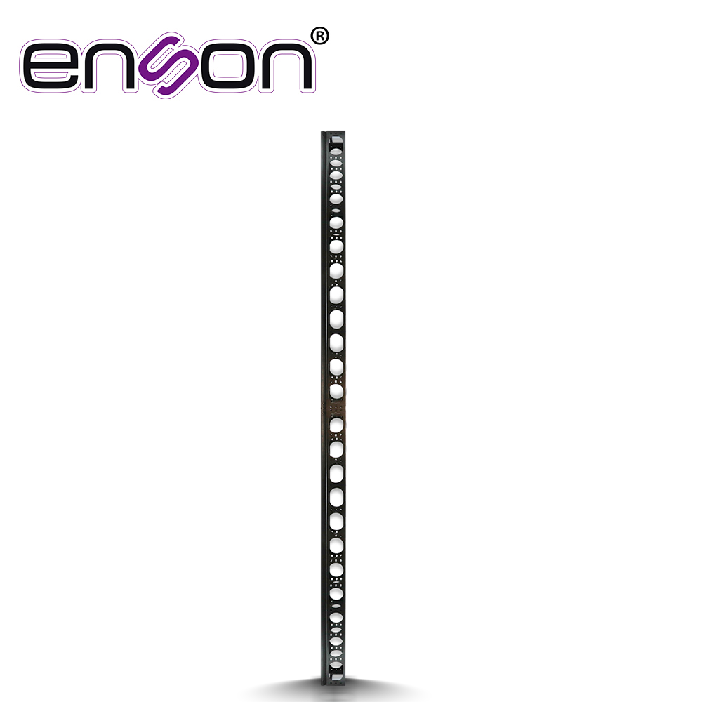 Organizador Vertical Enson Ens-vm25u Para Rack De 25UR Con Ventanas De Acceso De Cableado Fabricado En Metal Tapa Removible Para Mejor Acceso