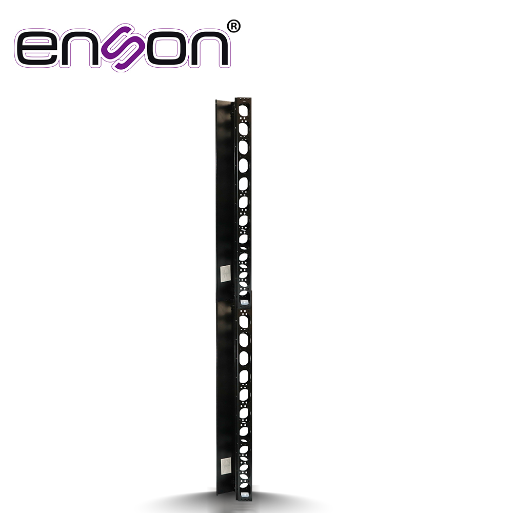 Organizador Vertical Enson Ens-vm25u Para Rack De 25UR Con Ventanas De Acceso De Cableado Fabricado En Metal Tapa Removible Para Mejor Acceso
