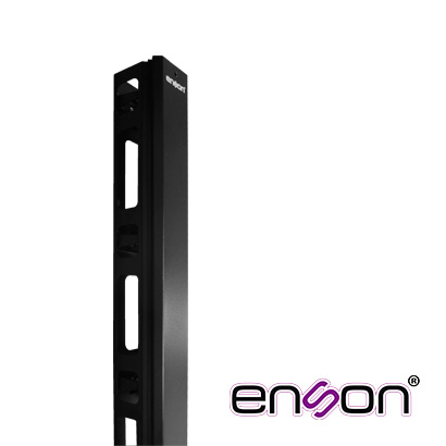Organizador Vertical Enson Ens-vm42 Para Rack De 42UR Con Ventanas De Acceso De Cableado Fabricado En Metal Tapa Removible Para Mejor Acceso Cumple Con Norma Eia