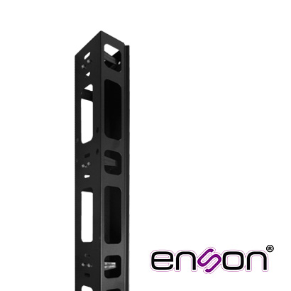 Organizador Vertical Enson Ens-vm42 Para Rack De 42UR Con Ventanas De Acceso De Cableado Fabricado En Metal Tapa Removible Para Mejor Acceso Cumple Con Norma Eia