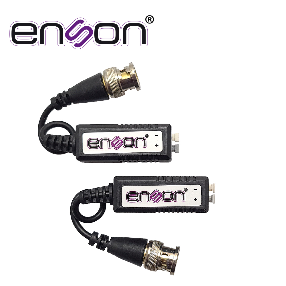 TRANSCEPTORES HD 2MP ENSON ENS-VT100 AHD/TVI/CVI PUSH-IN CON CONECTOR, AISLADOR DE RUIDO Y PROTECTOR DE VOLTAJE. CONECTOR 100% COBRE