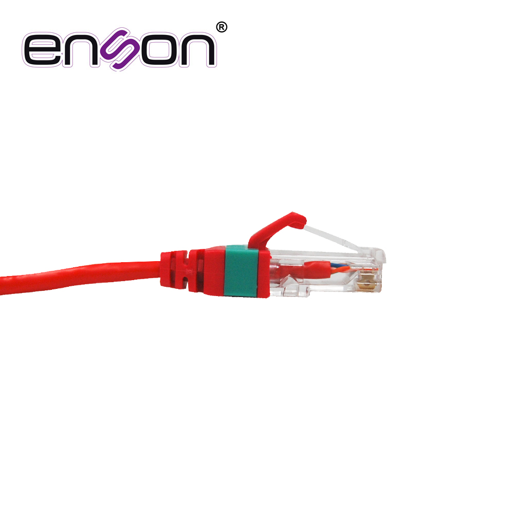 PATCHCORD RJ45 CAT6 ENSON EPRO-6PC210-RD DE 210CM CAT6 COLOR ROJO ULTRADELGADO IDEAL PARA TERMINADOS EN PATCHPANEL DE ALTA DENSIDAD