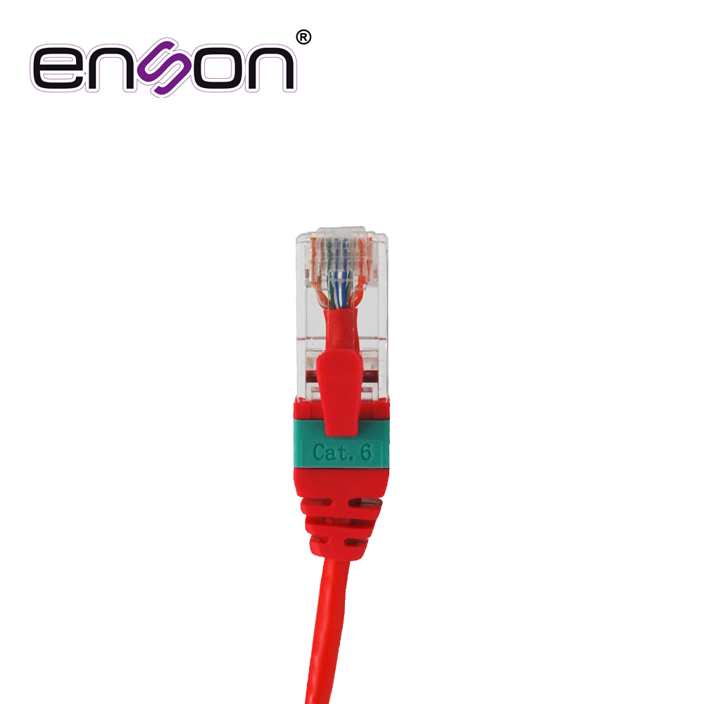 PATCHCORD RJ45 CAT6 ENSON EPRO-6PC210-RD DE 210CM CAT6 COLOR ROJO ULTRADELGADO IDEAL PARA TERMINADOS EN PATCHPANEL DE ALTA DENSIDAD