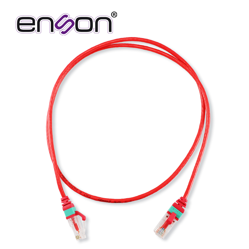 PATCHCORD RJ45 ENSON EPRO-6PC90-RD DE 90CM CAT6 COLOR ROJO ULTRADELGADO IDEAL PARA TERMINADOS EN PATCHPANEL DE ALTA DENSIDAD