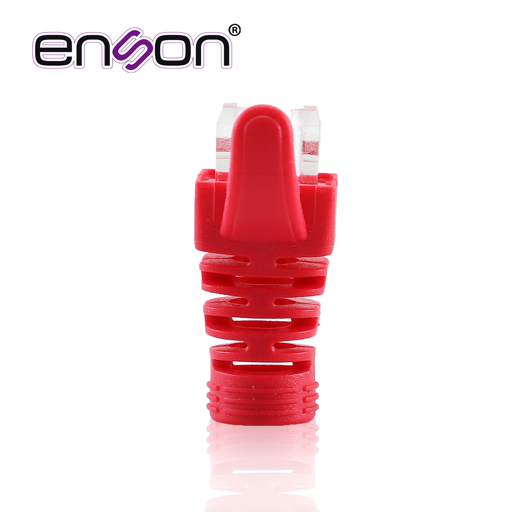 Bota Para Cable UTP Enson Epro-boot-rd Color Rojo Ideal Para El Terminado Y Cuidado Del Rematado, Compatible Con Cat5e/6/6a Y Con Plugs Enson Epro-plug