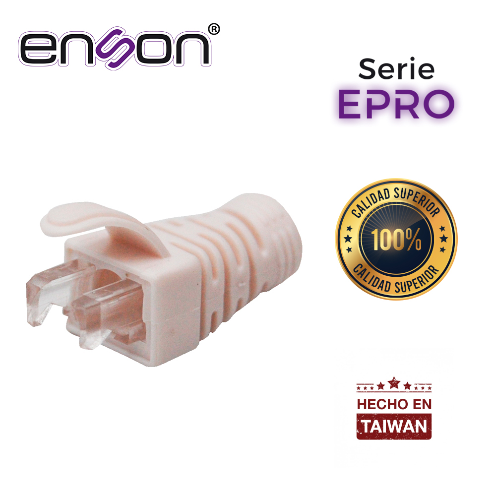 BOTA PARA CABLE UTP ENSON EPRO-BOOT-WH COLOR BLANCO IDEAL PARA EL TERMINADO Y CUIDADO DEL REMATADO, COMPATIBLE CON CAT5E/6/6A Y CON PLUGS ENSON EPRO-PLUG